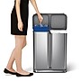 simplehuman Stainless Steel Dual Compartment Trash & Recycling Step Can, 15 Gallon (CW2116)~#|#~C4AE6034-7722-4EE6-BDA81EDD2BB937EA_sc7