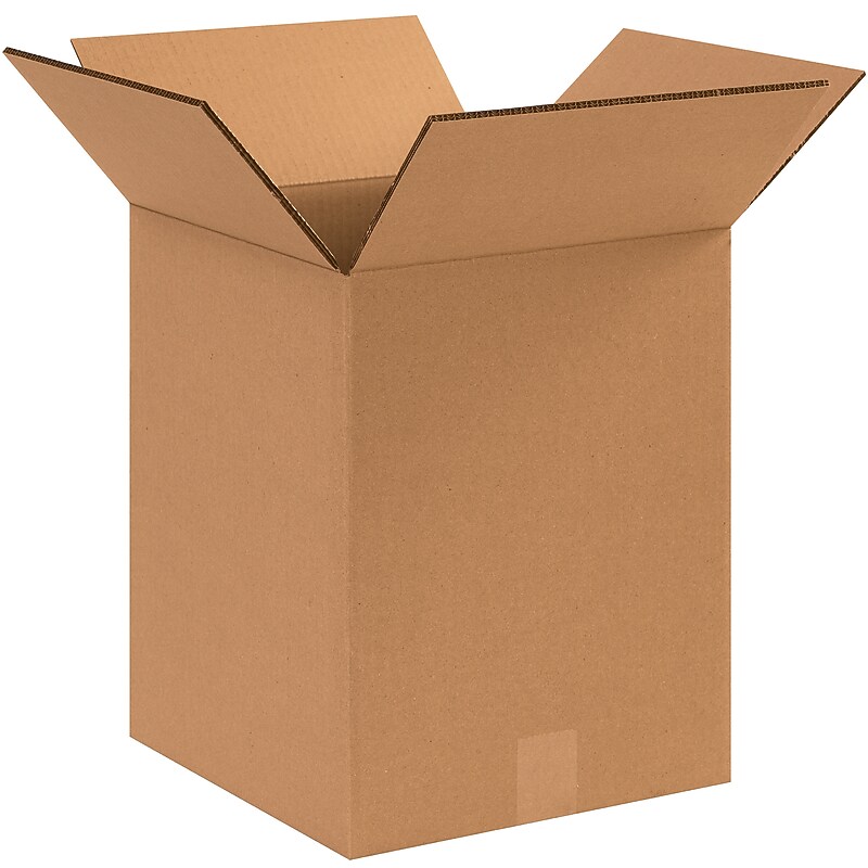 12.5" x 12.5" x 15" Heavy Duty Shipping Boxes, 48 ECT, 15/Bundle (HD121215DW) image 1