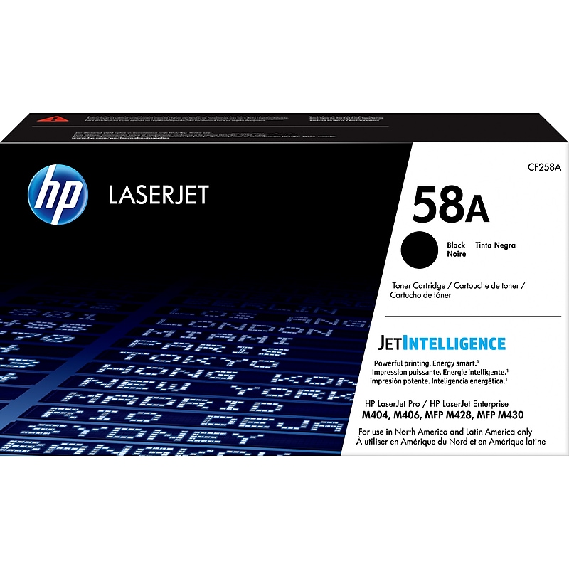 HP 58A Black Standard Yield Toner Cartridge, Prints Up to 3,000 Pages (CF258A) image 1