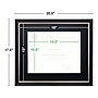Excello Global Products 11" x 14" Composite Wood Photo/Document Frame, Black/Silver/Red (EGP-HD-0383A)~#|#~C4B4C884-D378-4251-80CDA82694E97AC5_sc7