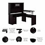 Bush Furniture Cabot 60"W 3 Position Sit to Stand L Shaped Desk with Hutch, Espresso Oak (CAB045EPO)~#|#~C4BA9D9C-06C4-40DE-8BA514D4D739760E_sc7