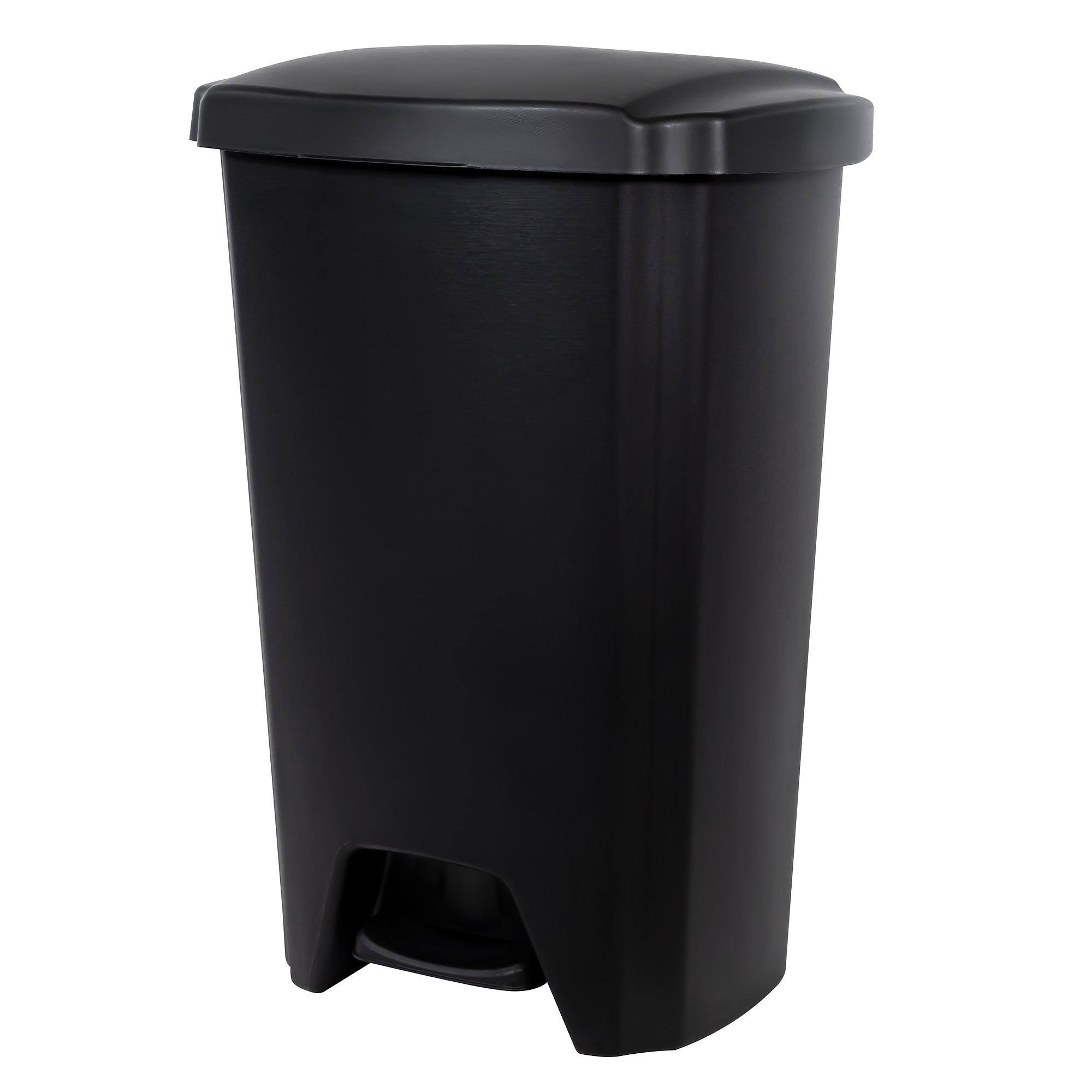 Hefty Step On Trash Can, Black, 12.2 Gallon, 2/Pack (2198HFTCOM075) Sansujyuku sansujyuku.com
