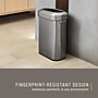 Rubbermaid Refine Stainless Steel Indoor Trash Can with Open Lid, 15 Gallon, Silver (2147581)~#|#~C4C7A17A-24BE-4F95-9EF67A5BFA43E45B_sc7