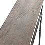 Storied Home Saratoga Rustic Solid Wood and Metal Console Table, Barn Door Grey (EC1096)~#|#~C4C7FC7A-F060-4535-A1346F88E162FBA8_sc7