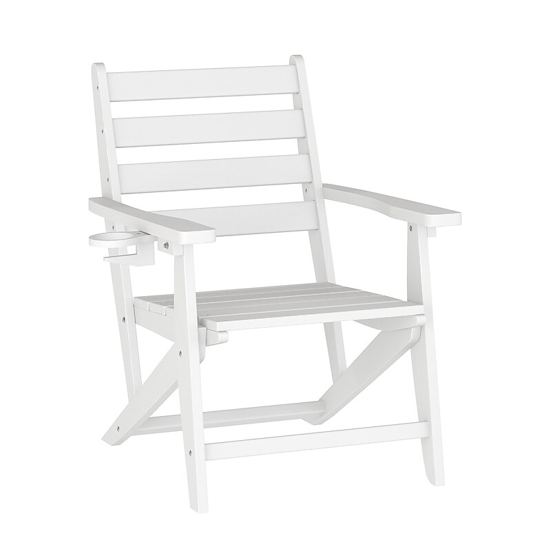 Flash Furniture Tolleson Commercial Grade Adirondack Dining Chair, White (LEHMP203710WHT) image 1