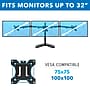 Mount-It! Adjustable Triple Monitor Stand, Up to 27", Black (MI-2789XL)~#|#~C4D3441F-78F2-489C-8A5DCFD356AC9877_sc7