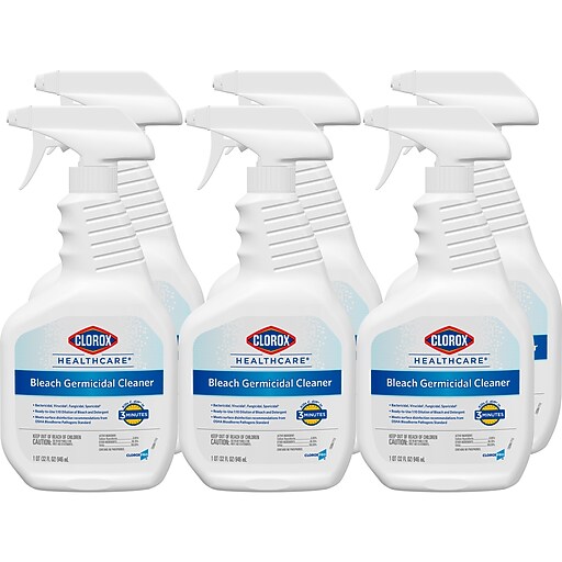 Clorox Healthcare Bleach Germicidal Cleaner Spray, Unscented, 32