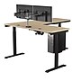 VersaDesk PowerLift 60"W Electric L-Shaped Adjustable Standing Desk, Maple/Black (PLLSD6060-BM-APP)~#|#~C4D3CDB2-7B12-4049-89D95F6747EE92A8_sc7