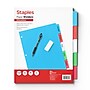 Staples Write & Erase Paper Dividers, Assorted Colors, 5-Tabs (13512/23180)~#|#~C4D54056-66A4-4E7A-8E4BB388ABED3755_sc7