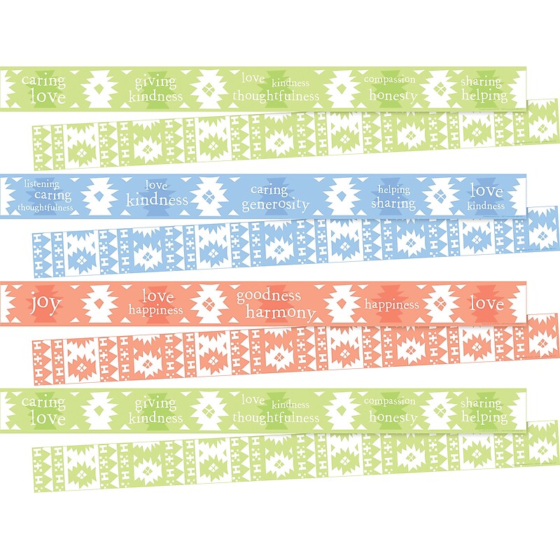 Barker Creek Celebrate Thoughtfulness Borders/Trim, 0.5" x 140", Assorted Colors, 48/Set (BC3867) image 1