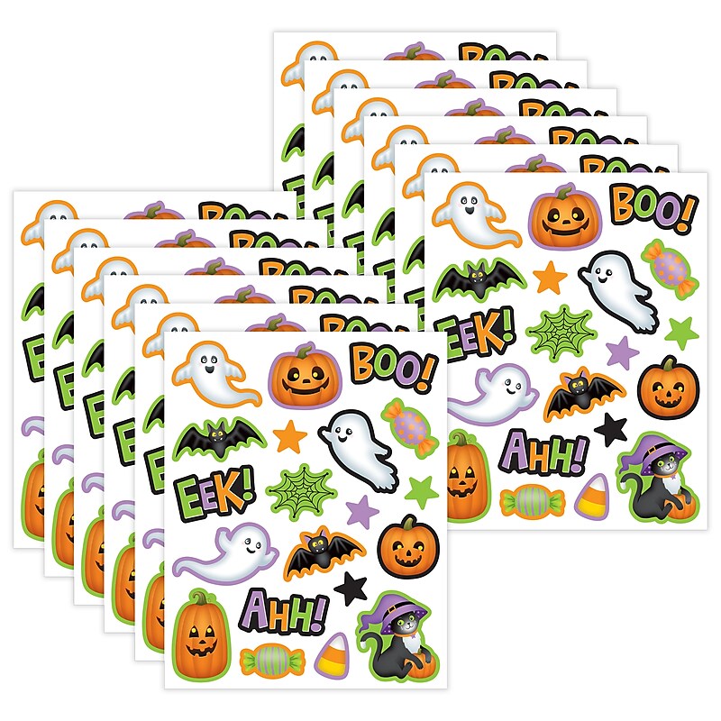 Teacher Created Resources Halloween Stickers, 120/Pack, 12 Packs/Bundle (TCR6944-12) image 1