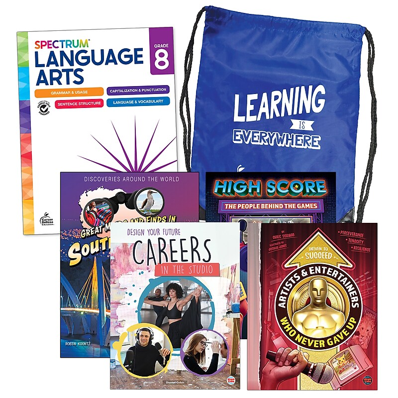 Spectrum Language and Literacy Backpack, Grade 8 Workbook, 6/Set (CD-745417) image 1