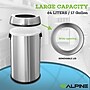 Alpine Industries Stainless Steel Recycling, Trash and Compost Station with Open Lid, 51 Gallon, 3/Pack (ALP470-65L-R-T-CO)~#|#~C4D9C3FD-A7D3-4BFE-B9B22570A58EAE77_sc7