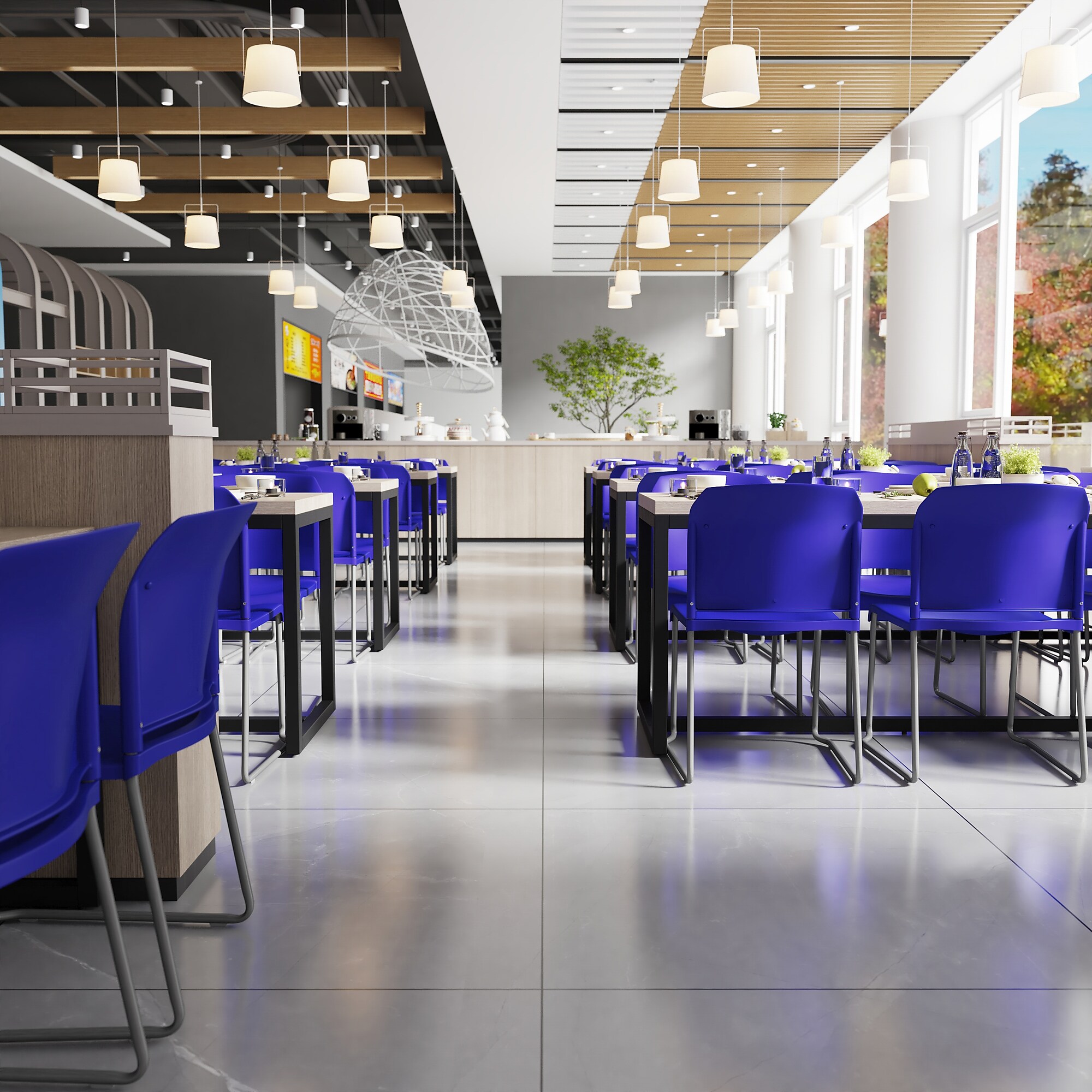 Flash Furniture HERCULES Series Plastic Contoured Stacking Chair, Blue (RUT238ABL) Sansujyuku sansujyuku.com