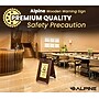 Alpine Industries Wet Floor Sign, 24" x 15", Rubber Wood/Brass (499-BRA)~#|#~C4E0FF38-00A6-481E-84A9AFBAAA4C1FCB_sc7