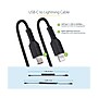 StarTech USB-C to Lightning MFi Certified Coiled iPhone Charger Cable, 3 ft., Black (RUSB2CLT1MBC)~#|#~C4EC3AB2-5106-42B1-9240F6A5E954037A_sc7