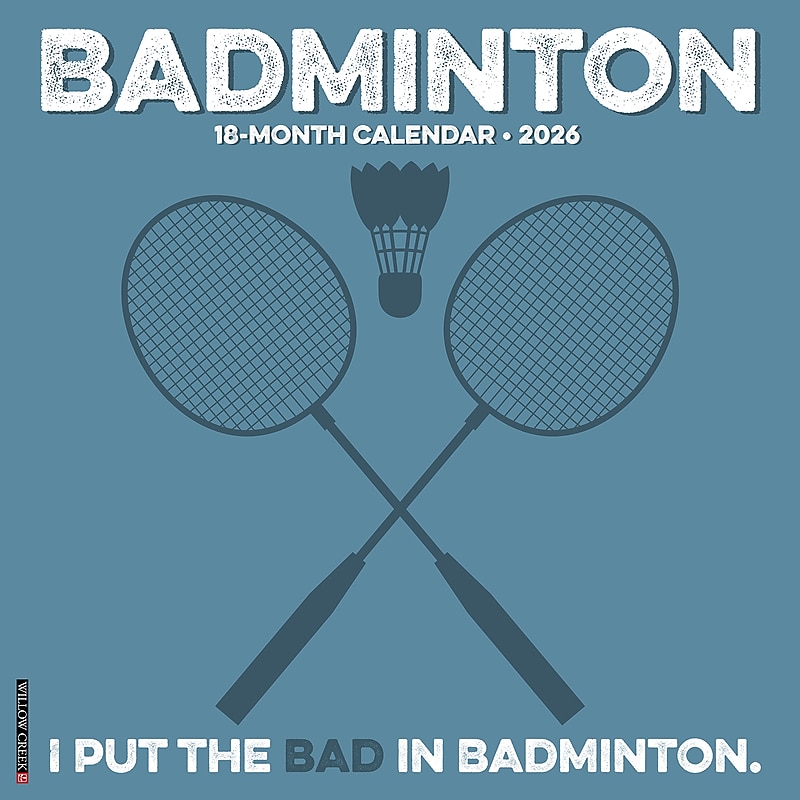 2026 Willow Creek Badminton 12" x 12" Monthly Wall Calendar, Blue (55663) image 1