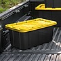 Sterilite 68 Quart Industrial Garage Tote with Snap-on Lid, Plastic, Yellow/Black, 6/Carton (50639Y06)~#|#~C4EE950A-18A3-4AAF-907AF4A692697E30_sc7