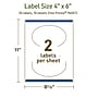 Avery Dissolvable Oval Multipurpose Labels, 4" x 6", Off-white, 20/Pack (94057)~#|#~C4F4A0E6-50FC-486B-9AB0C4C426245715_sc7