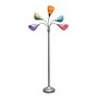 Simple Designs Medusa 67" Silver Floor Lamp with Cone Shades, Multicolored (LF2006-SLM)~#|#~C4F62223-6ABC-4DBE-99865B5AE474DF5F_sc7