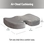 Mind Reader Memory Foam Office Chair Ergonomic Orthopedic Cushion, Gray (SEACUSH-GRY)~#|#~C4FBE0F5-8FE2-4525-A9CA5538B366A78B_sc7