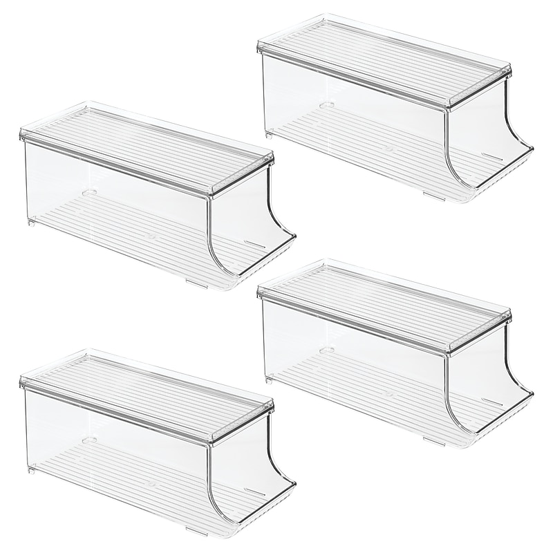 iDESIGN Small Stackable Plastic Storage Bin, Clear (28419M4) image 1