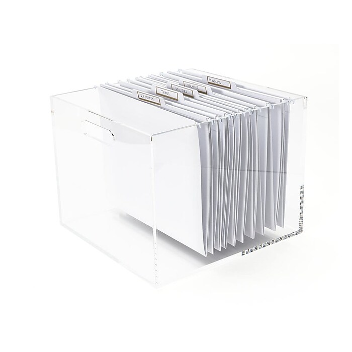 Russell+Hazel Acrylic File Box, Letter Size, Clear (55712) | Staples