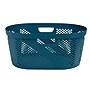 Mind Reader 10.57-Gallon Laundry Basket with Handles, Plastic, Blue, 2/Set (2HHAMP40-BLU)~#|#~C50CE450-BC2D-4D71-9325028159FBECDF_sc7