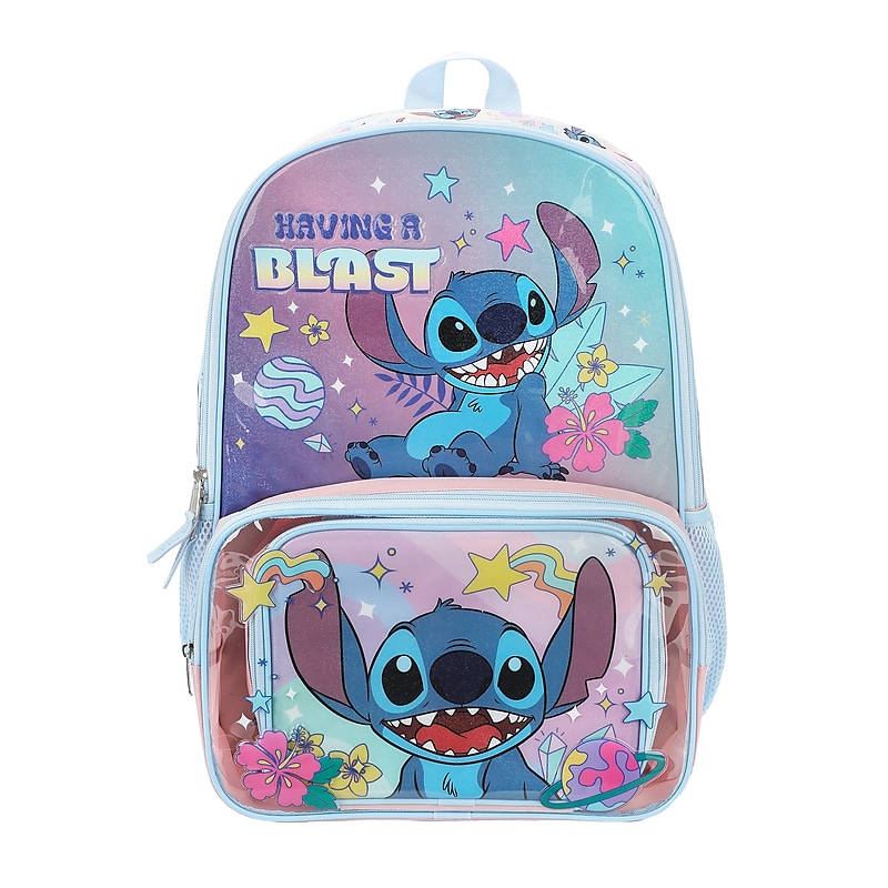 Bioworld Stitch Kids 3-Piece Backpack Set, Large, Multicolored (B1G6V68DSCSB00) image 1