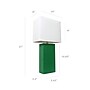 Elegant Designs Modern Leather 21" LED Table Lamp with White Fabric Shade, Green (LT1025-GRN)~#|#~C5156D0D-773B-4E14-B00CC594F46C347B_sc7