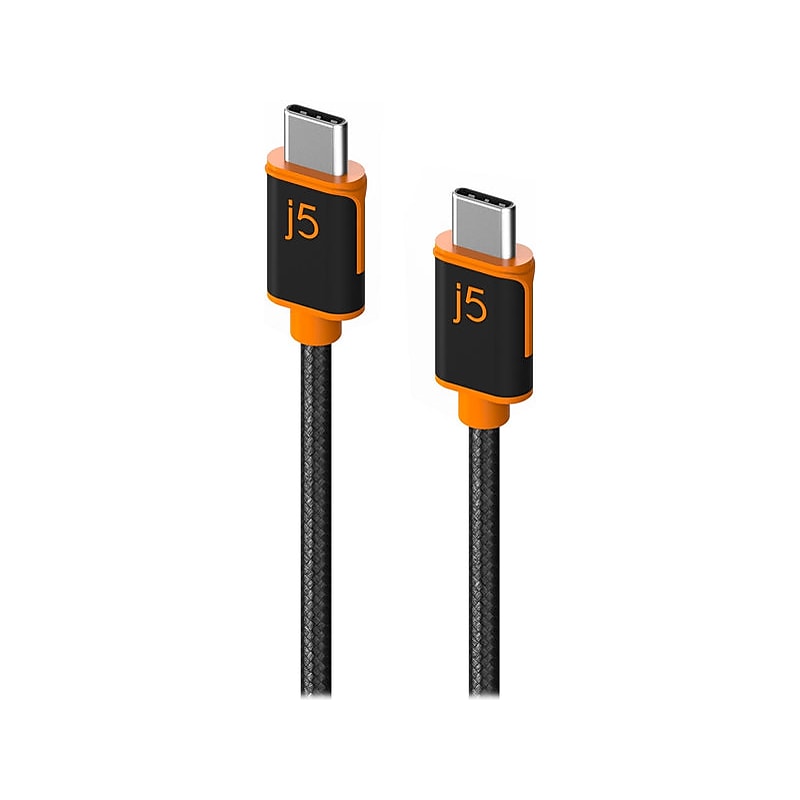 j5create 6' USB C to USB C Power Cable, Male to Male, Black (JUCX24) image 1