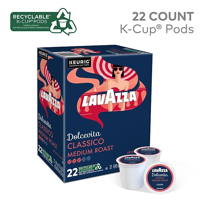 Lavazza Classico Coffee Keurig® K-Cup® Pods, Medium Roast, 22/Box