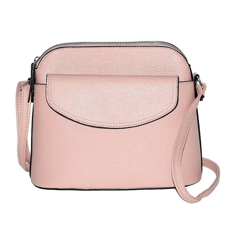 Nicci Cross-Body Bag with Front Flap, Blush (NH05-BLS) image 1