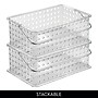 iDESIGN Medium Stackable Plastic Storage Bin, Clear, 3/Pack (29313M3)~#|#~C5256C6F-F9C5-4E1D-960FC44C43F50737_sc7