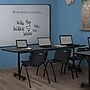 Regency Kobe 84" Flip Top Mobile Training Table- Grey & 3 'M' Stack Chairs- Black~#|#~C5277F0D-3F0D-4DBC-ADCE121A0E7836AA_sc7
