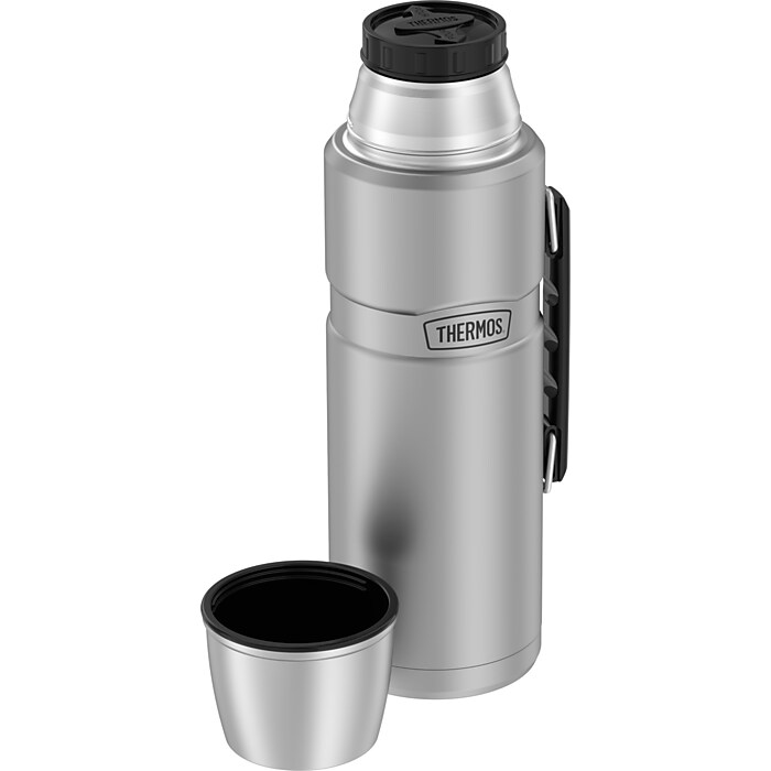 Thermos King Stainless Steel Vacuum Insulated Beverage Bottle, 68 oz.,  Matte Stainless (EASK2020MSTRI4) | Staples