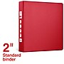 Staples 2" 3-Ring Non-View Binder, D-Ring, Red (55366/26305)~#|#~C53310F9-7768-44B8-80DD0D4A086630D1_sc7