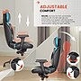 Sharper Image Algrove Comfort-X Ergonomic Swivel Executive Massage Chair, Black/Blue (60117-BLKBLU)~#|#~C5341571-B4E7-49F9-93D425B61D8AF460_sc7