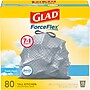 Glad ForceFlex Tall 13 Gallon Drawstring Kitchen Trash Bag, Fresh Clean with Febreze Freshness, White, 80 Total Bags (78534)~#|#~C53424C4-033F-42AF-8D79500E03109BD2_sc7