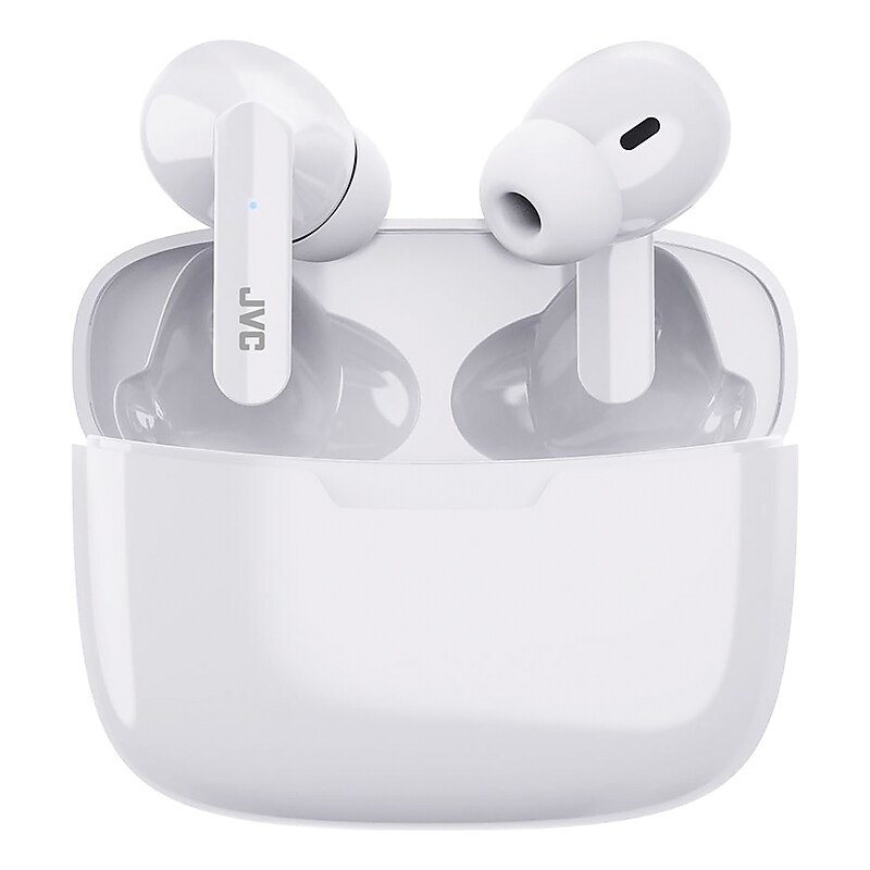 JVC Ultra-Compact True Wireless Earbuds with Charging Case, Bluetooth, Coconut White (HAD5TW) image 1
