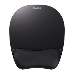 Staples TECH Gel Non-Skid Mouse Pad/Wrist Rest Combo, Black