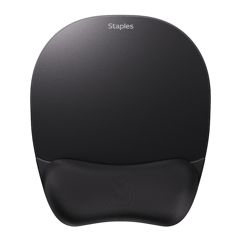 Staples TECH Foam Non-Skid Mouse Pad/Wrist Rest Combo, Black (ST63287) image 1