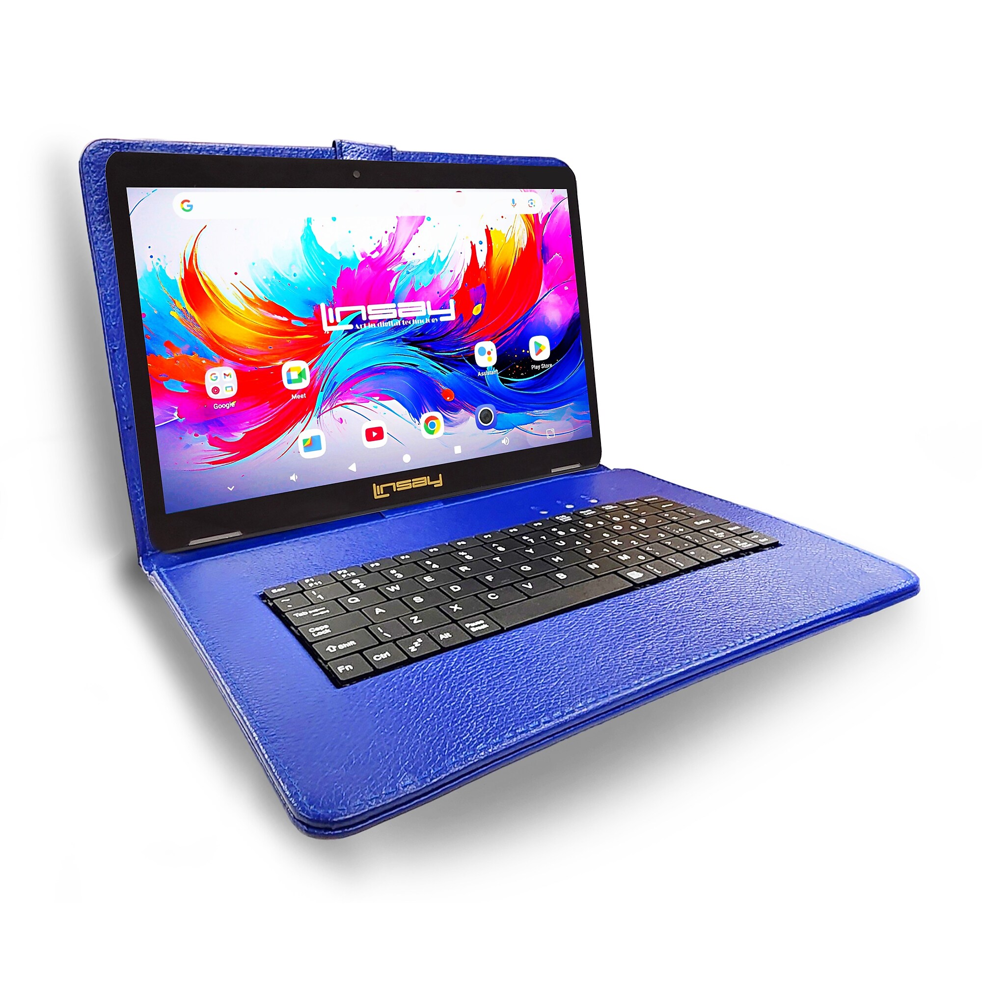 Linsay F10 Series 10.1″ Tablet, Wi-Fi, Octa Core, 256GB eMMC, Android 15, with Blue Keyboard Case (F10IPGKEYBLUEPLUS) Sansujyuku sansujyuku.com