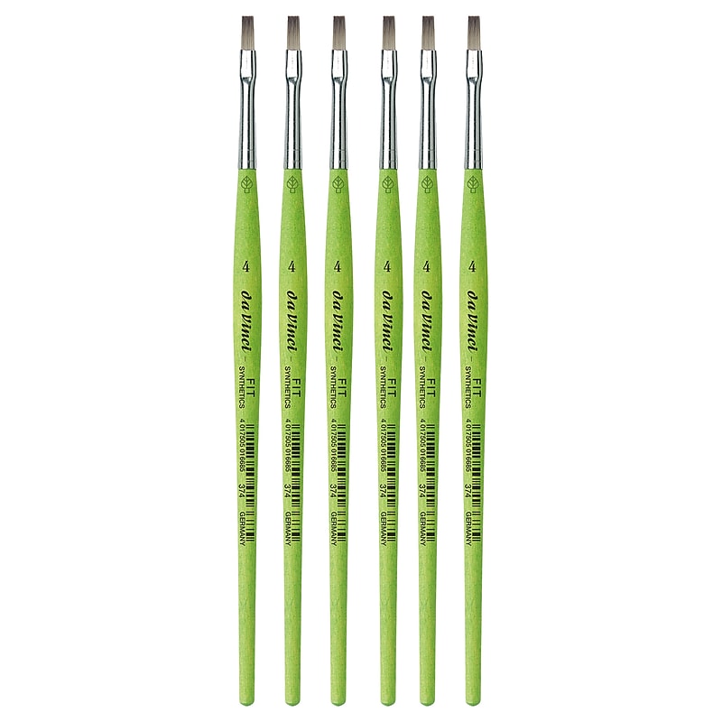 da Vinci FIT Synthetics Acrylic & Tempera Student Flat Brush, 6 /Pack (DVXVA3744-6) image 1