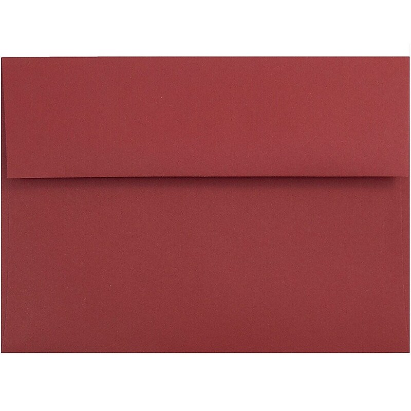 JAM Paper A6 Booklet Envelope 4 3/4" x 6 1/2", Dark Red, 100/Pack (157458d) image 1