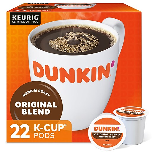 Dunkin' Original Blend Coffee Keurig® KCup® Pods, Medium Roast, 22/Box