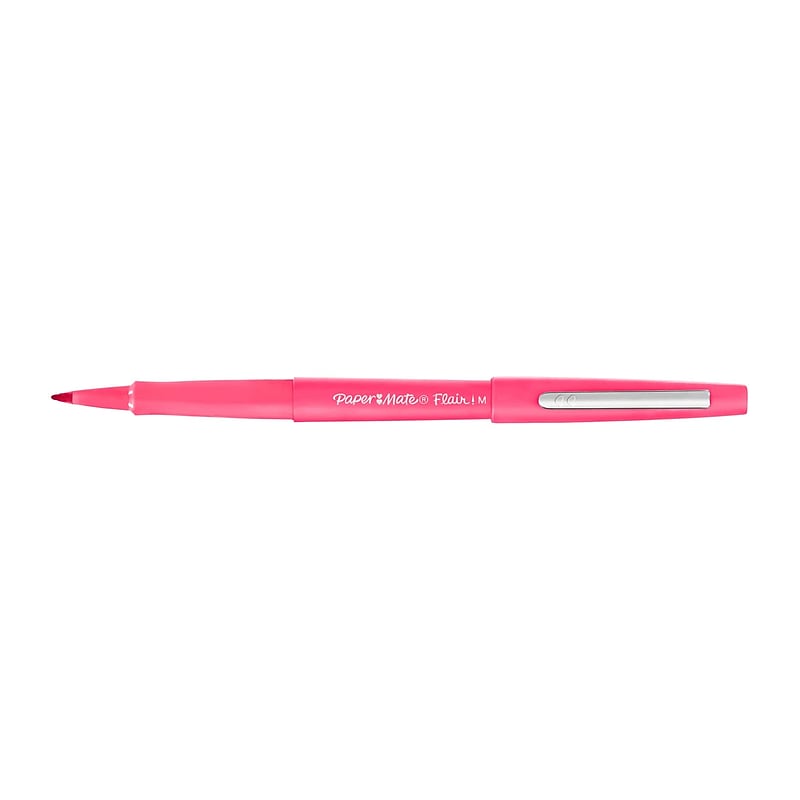 Paper Mate Flair Felt Tip Pen, Medium Point, 0.7mm, Pink Ink (1806706) image 1