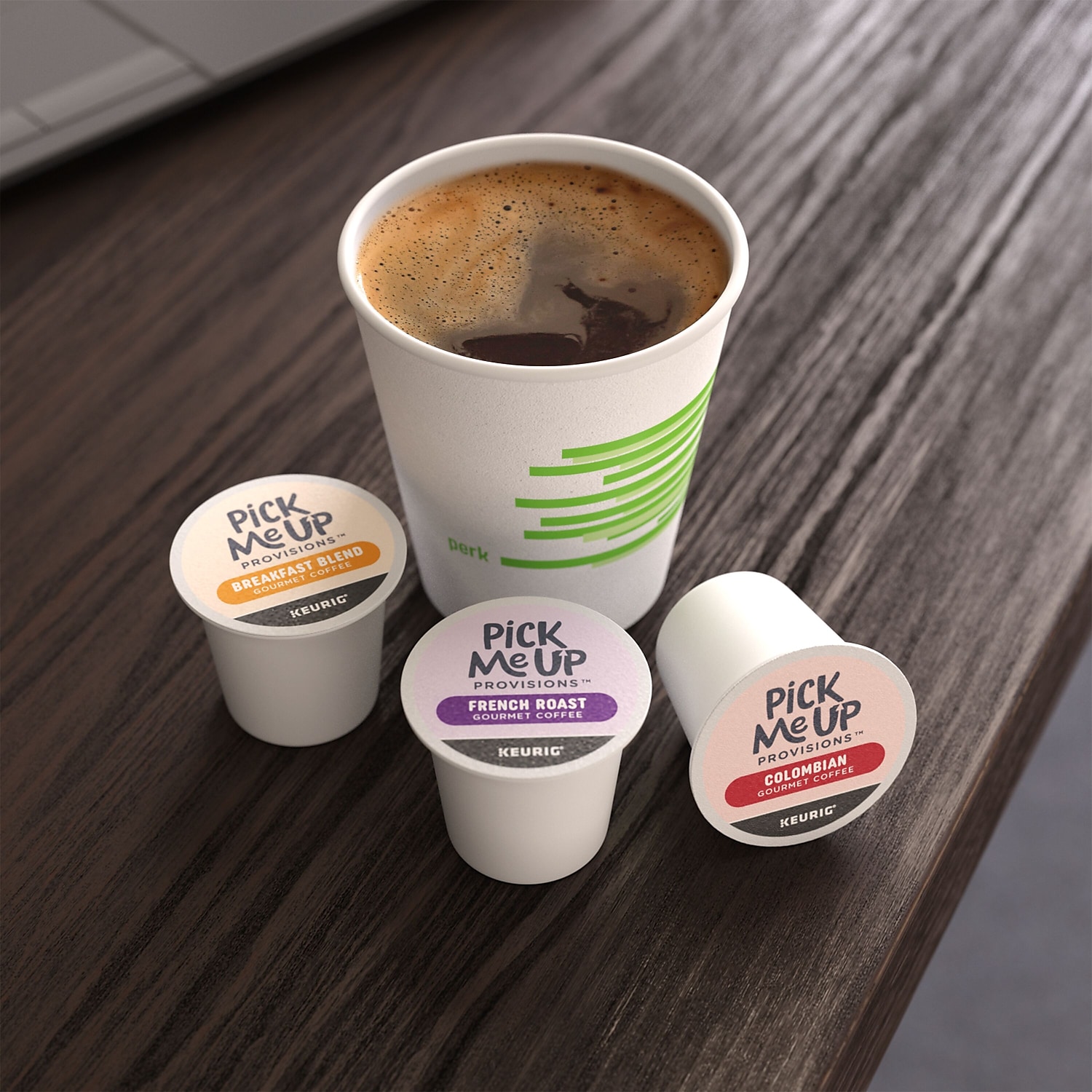 Pick Me Up Provisions French Roast Coffee Keurig K-Cup Pods Dark Roast 96/Carton - Picture 6 of 8