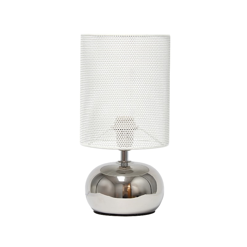 Simple Designs Mesh Around 10.04" LED Table Lamp, Chrome (LT2130-CHR) image 1