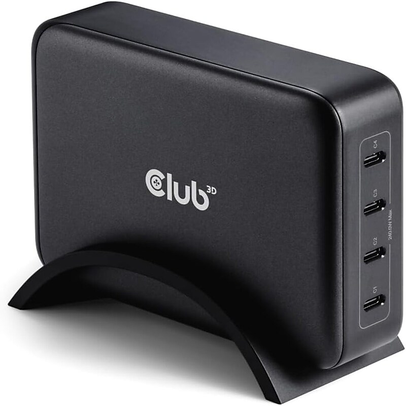 Club 3D Travel 4-Port USB-C Hub, Black (CAC-1918) image 1